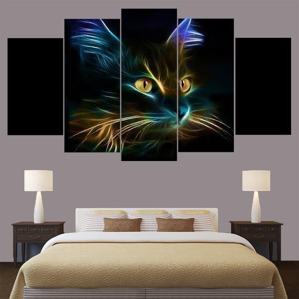 Light Cat Animal Canvas Wall Art