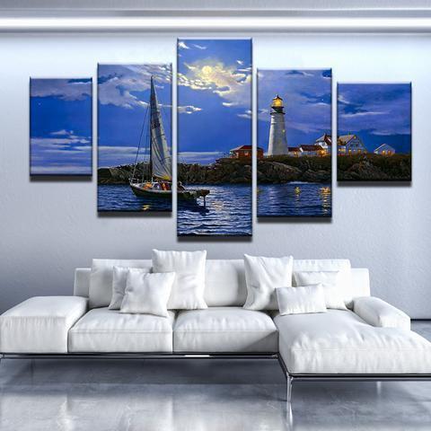 Lighthouse Art Nature Canvas Wall Art