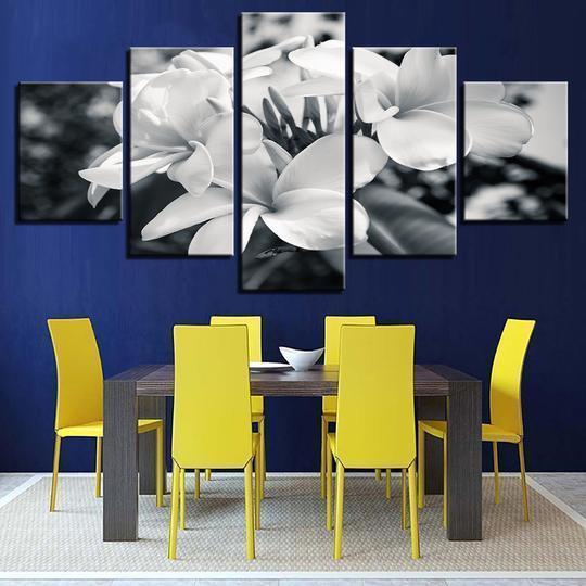 Lillies In Black And White Nature Canvas Wall Art