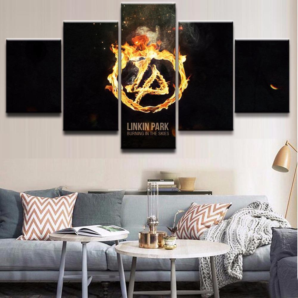 Linkin Park 5 Celebrity Canvas Wall Art