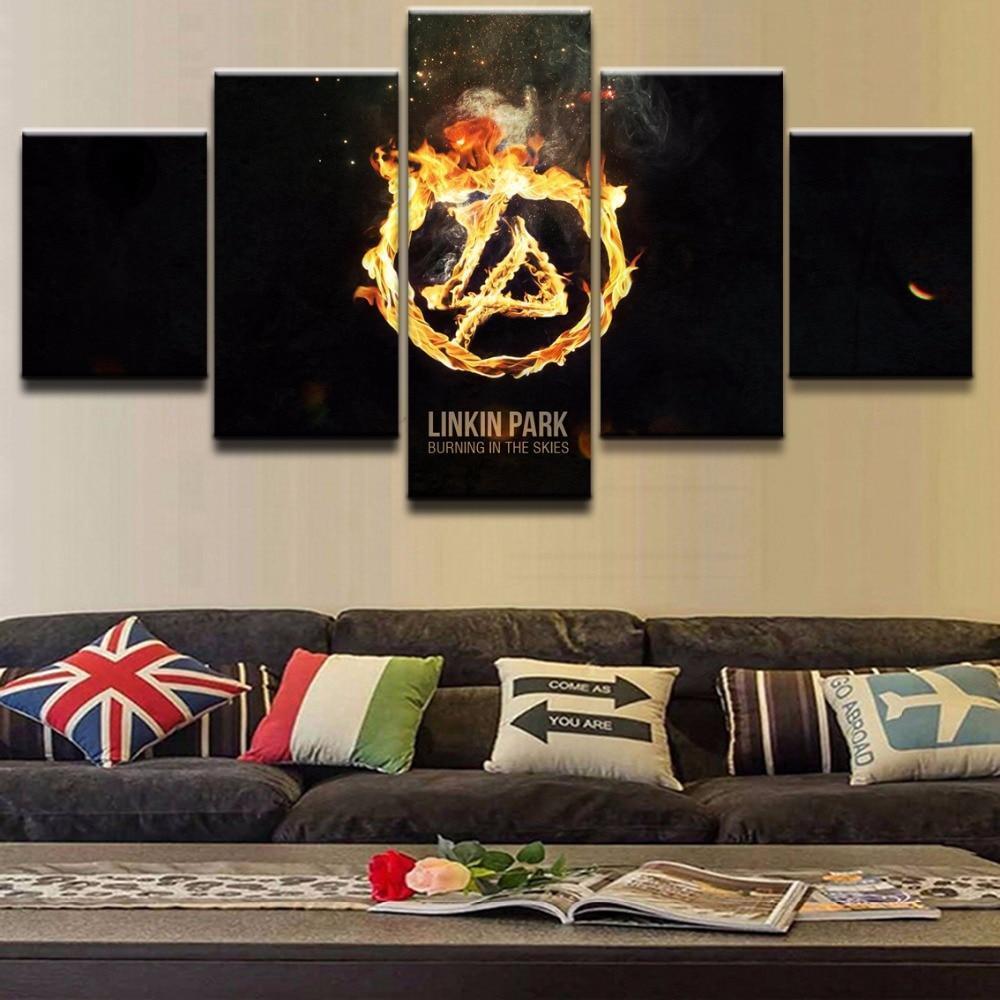 Linkin Park 5 Celebrity Canvas Wall Art