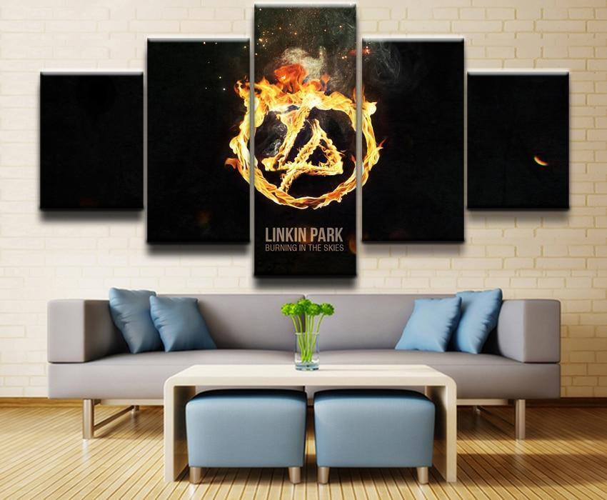 Linkin Park 5 Celebrity Canvas Wall Art