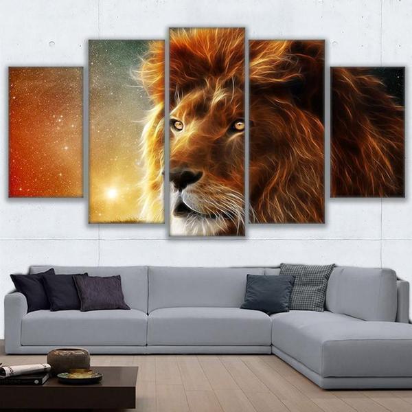 Lion Animal Canvas Wall Art