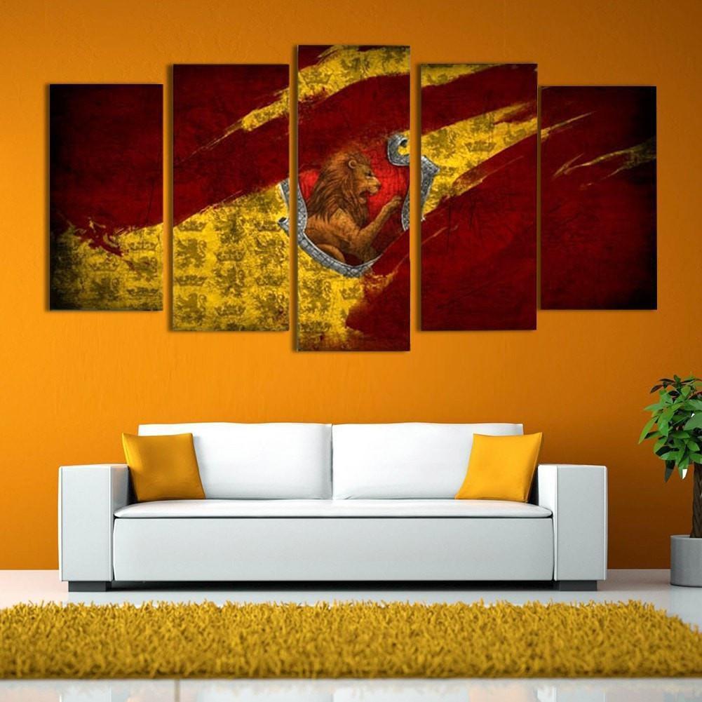 Lion Scenery Abstract Animal Canvas Wall Art