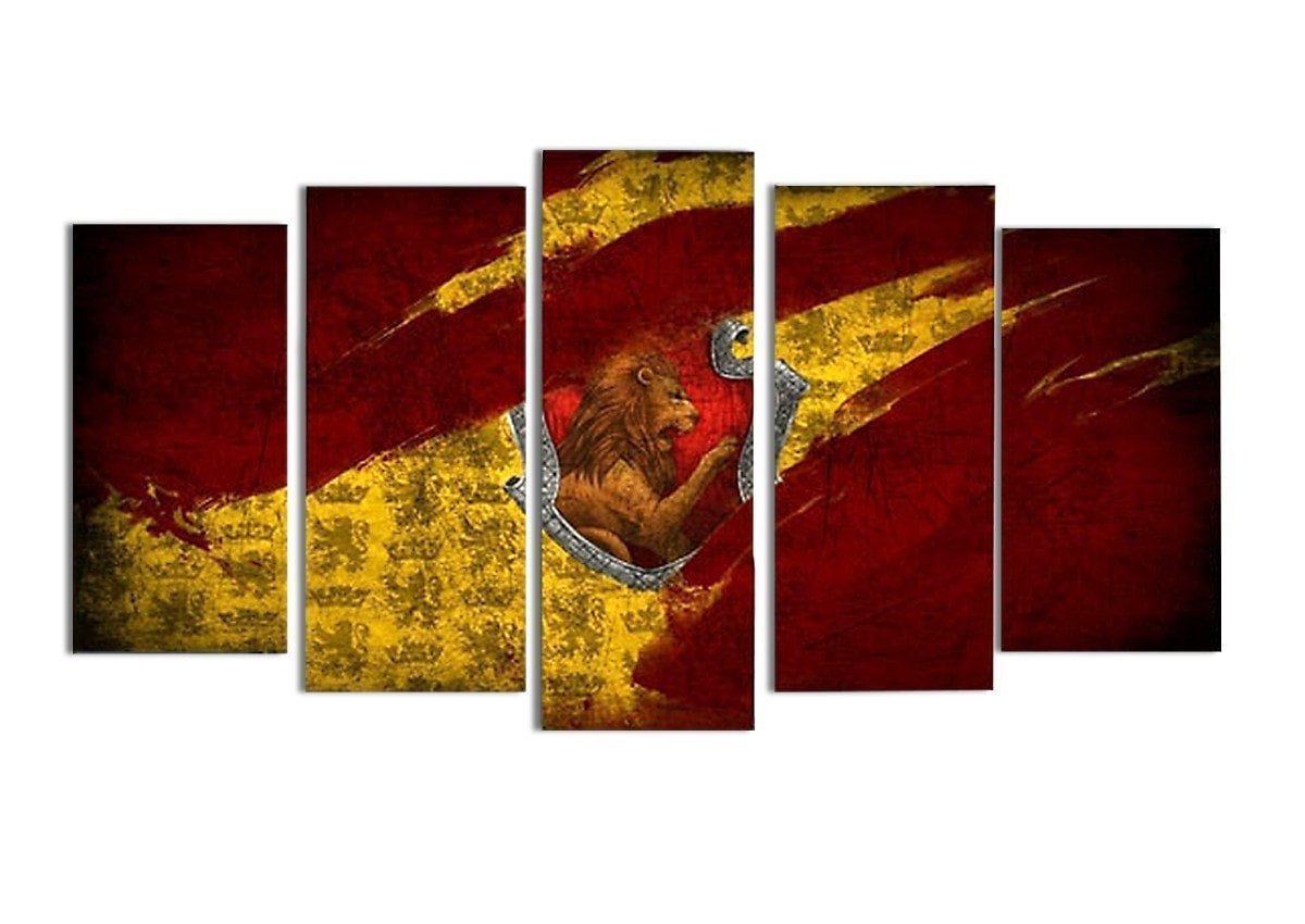 Lion Scenery Abstract Animal Canvas Wall Art
