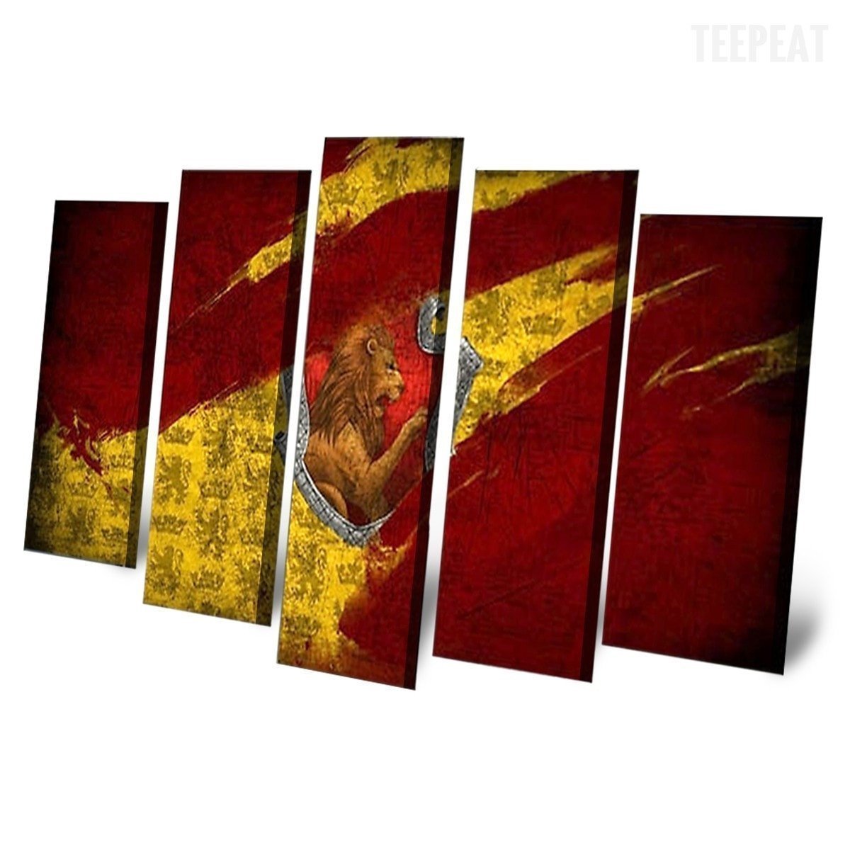 Lion Scenery Abstract Animal Canvas Wall Art