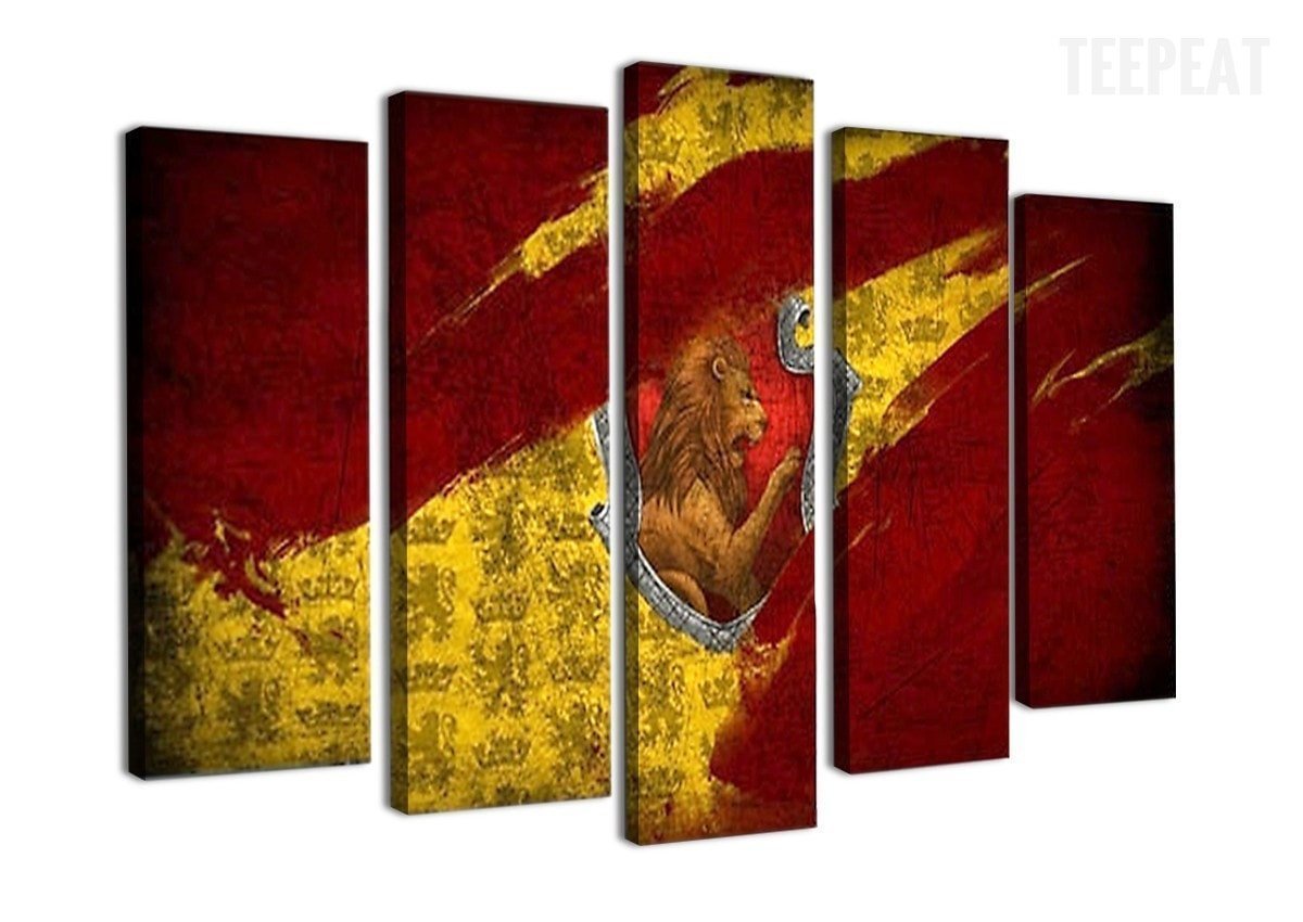 Lion Scenery Abstract Animal Canvas Wall Art