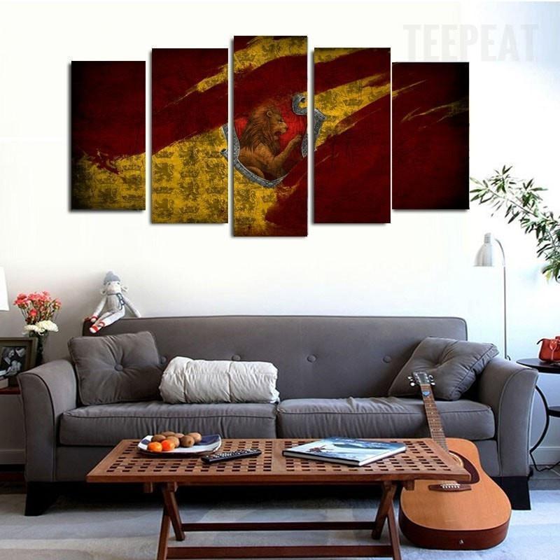 Lion Scenery Abstract Animal Canvas Wall Art