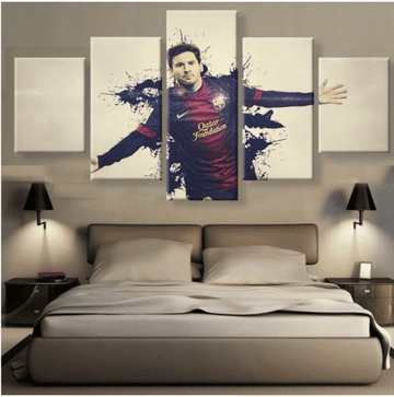 Lionel Messi Ink Splash Celebrity Canvas Wall Art