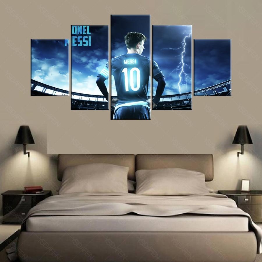 Lionel Messi M10 Soccer Canvas Wall Art