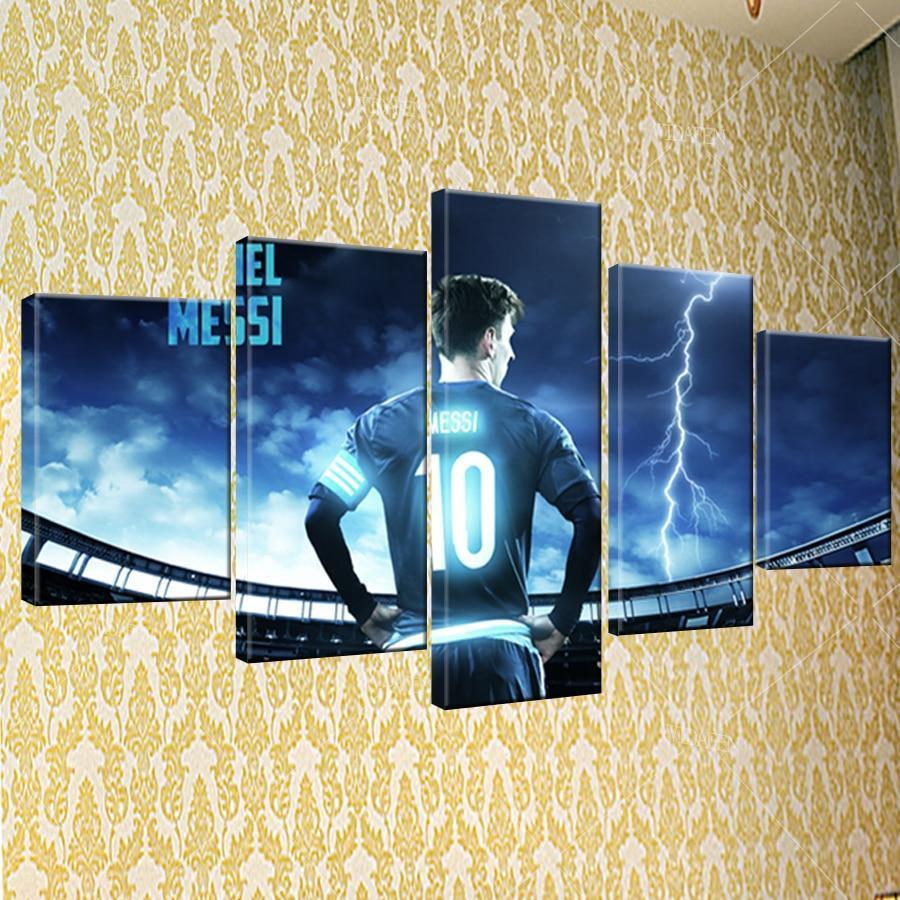 Lionel Messi M10 Soccer Canvas Wall Art