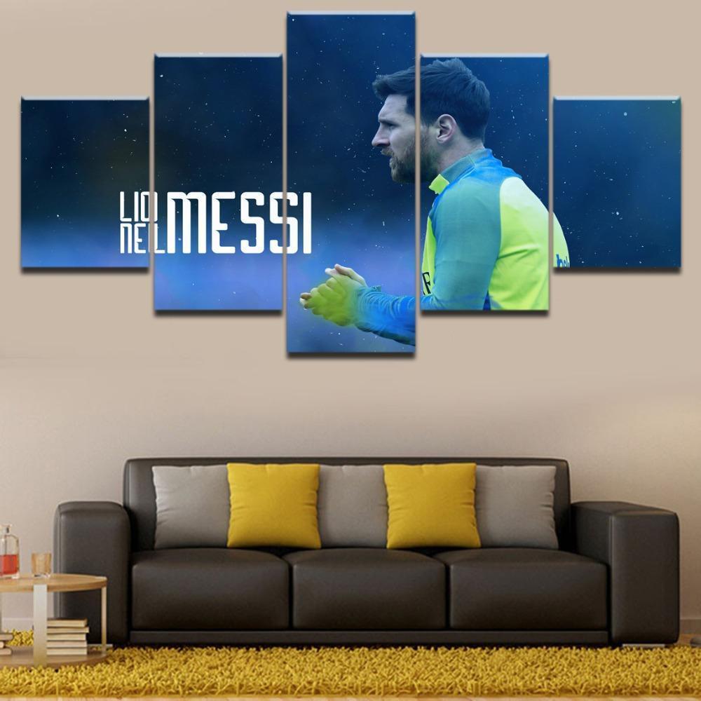 Lionel Messi Poster Sports  Celebrity Canvas Wall Art