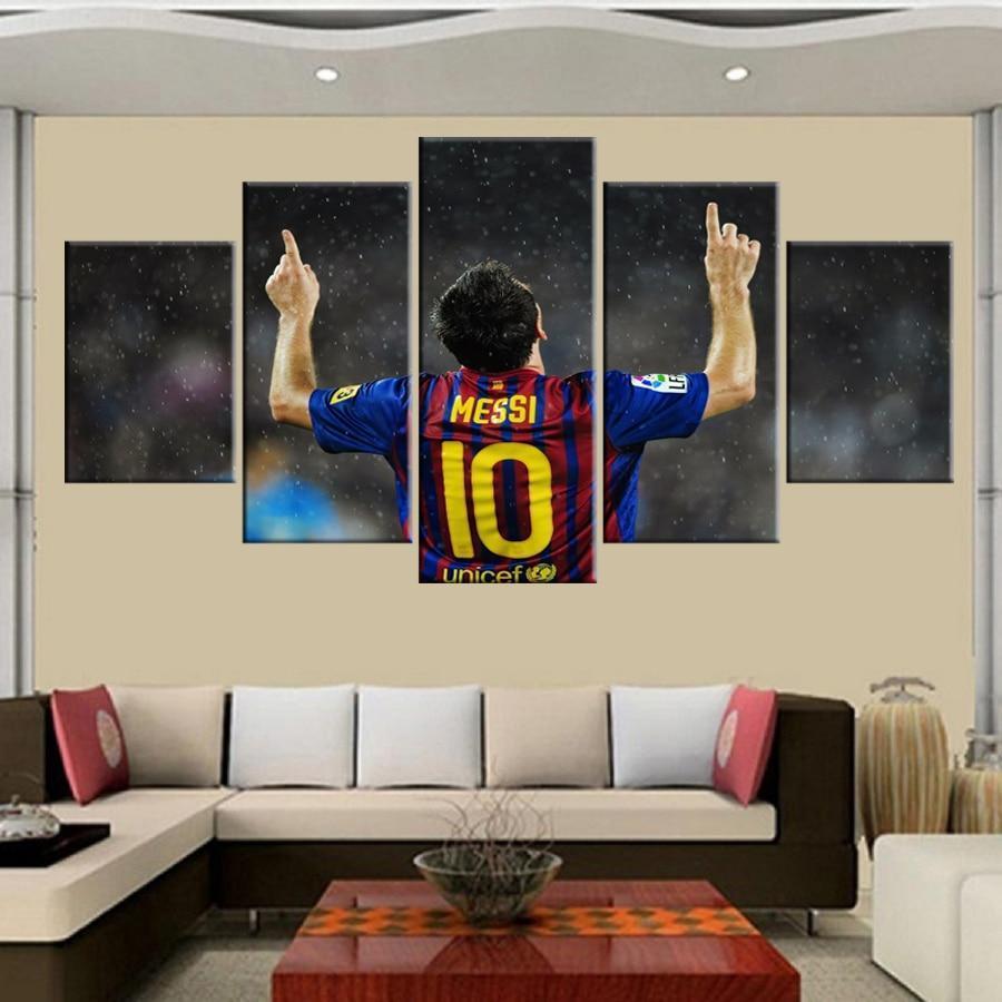 Lionel Messi Praying Barcelona Soccer Canvas Wall Art