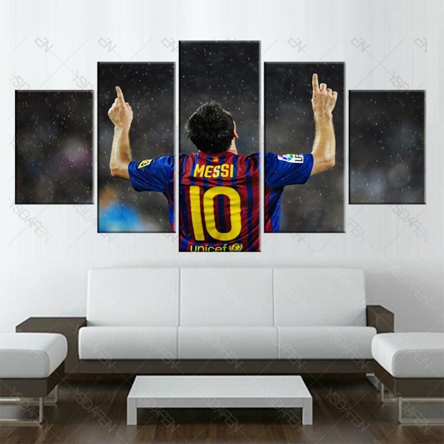 Lionel Messi Praying Barcelona Soccer Canvas Wall Art