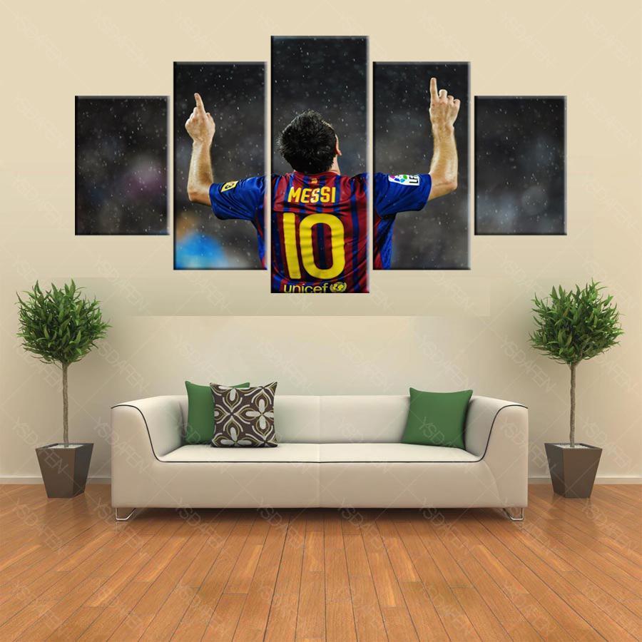Lionel Messi Praying Barcelona Soccer Canvas Wall Art