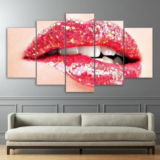 Lipstick Sparkles 09 Beauty Canvas Wall Art