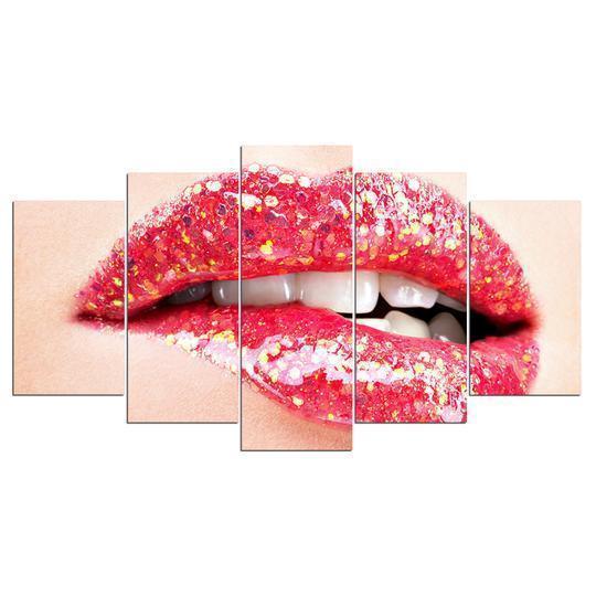 Lipstick Sparkles 09 Beauty Canvas Wall Art