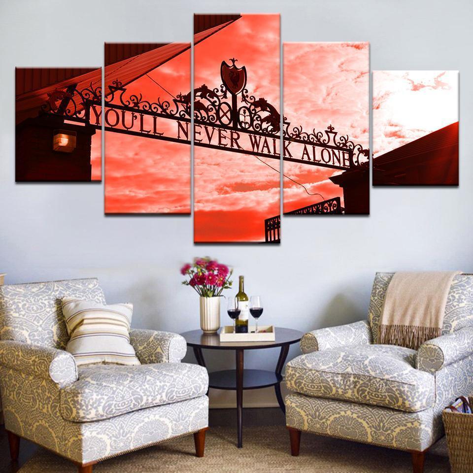Liverpool You Will Never Walk Alone Red Soccer Canvas Wall Art
