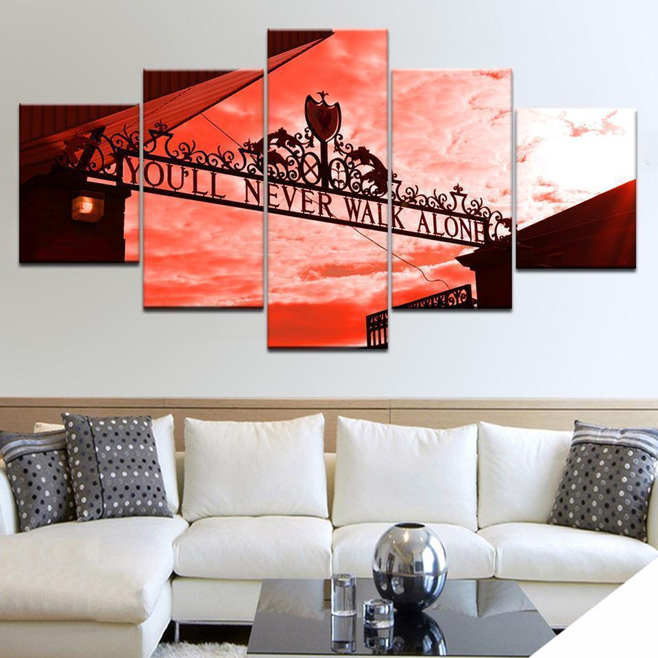 Liverpool You Will Never Walk Alone Red Soccer Canvas Wall Art
