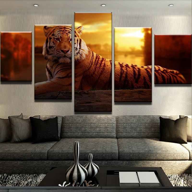 Majestic Tiger Animal Canvas Wall Art