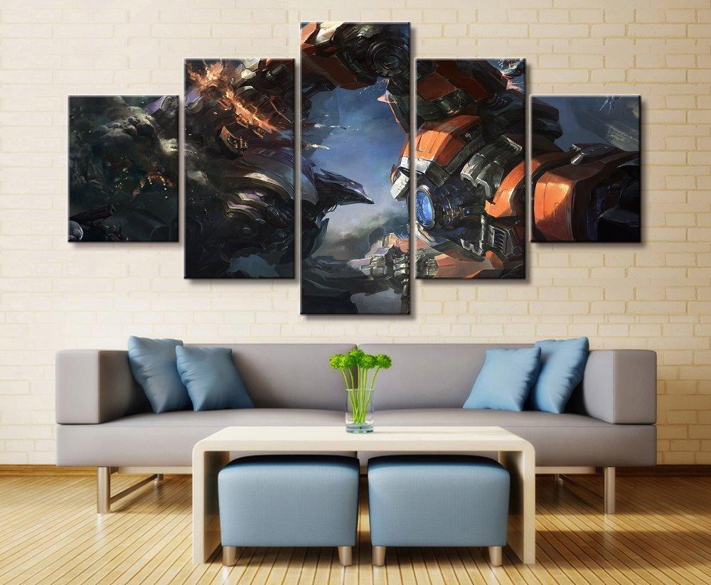 LOL League Of Legends Malphite VS Sion Gaming Canvas Wall Art