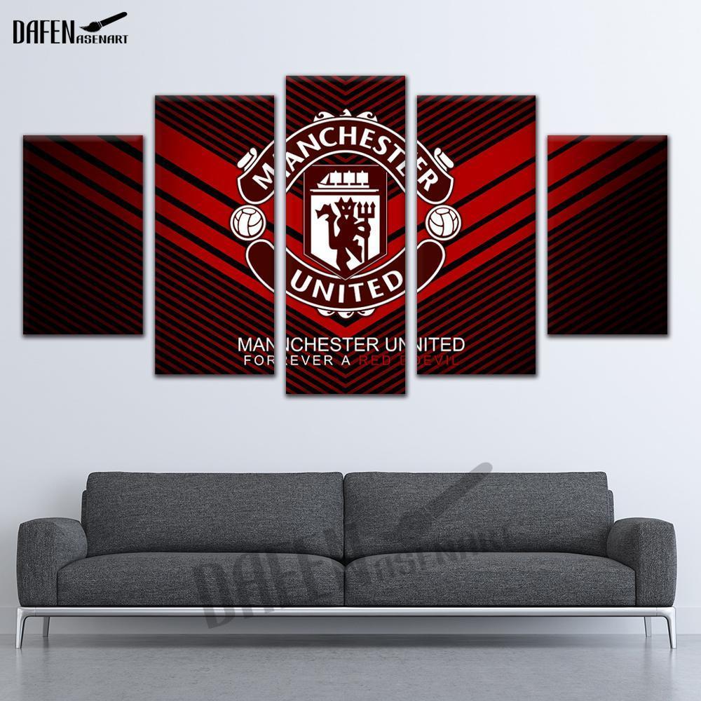 Manchester United Forever A Red Devil Soccer Canvas Wall Art