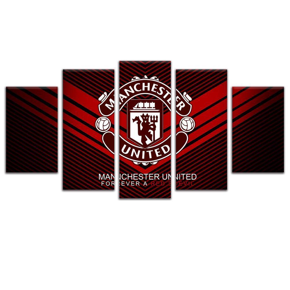 Manchester United Forever A Red Devil Soccer Canvas Wall Art