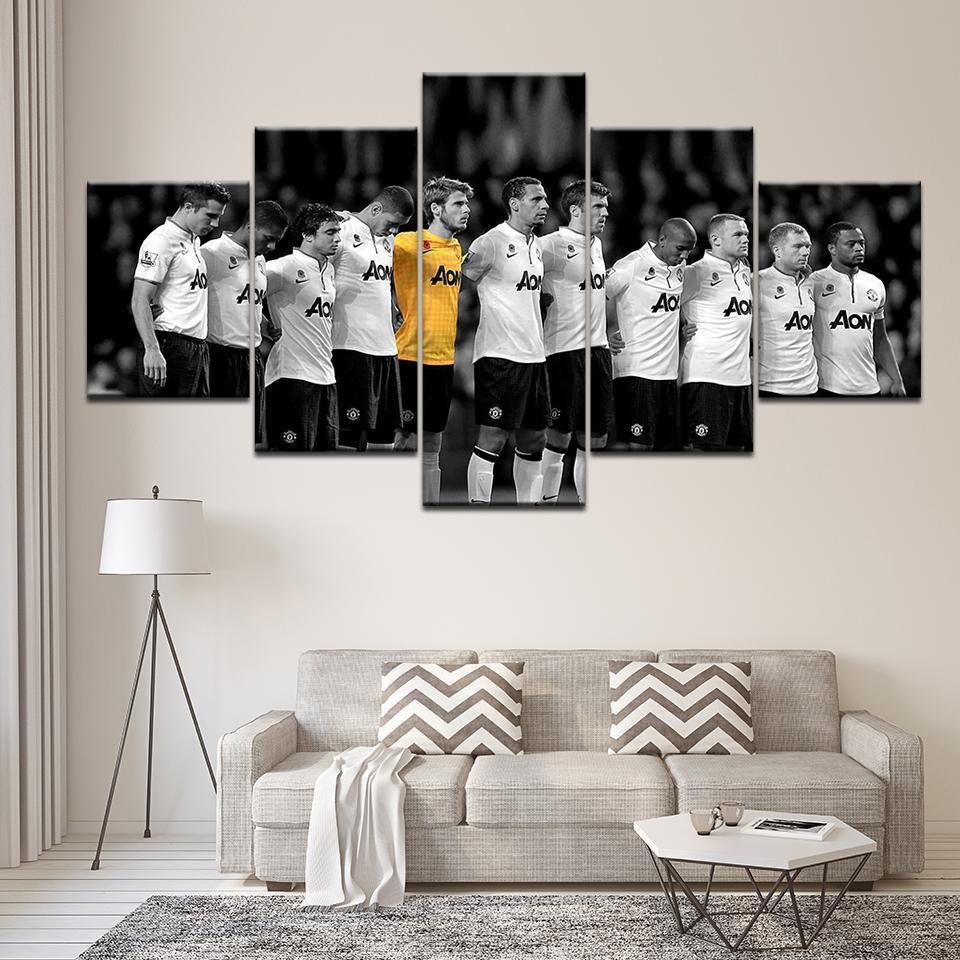 Manchester United Legendary Team Soccer Canvas Wall Art