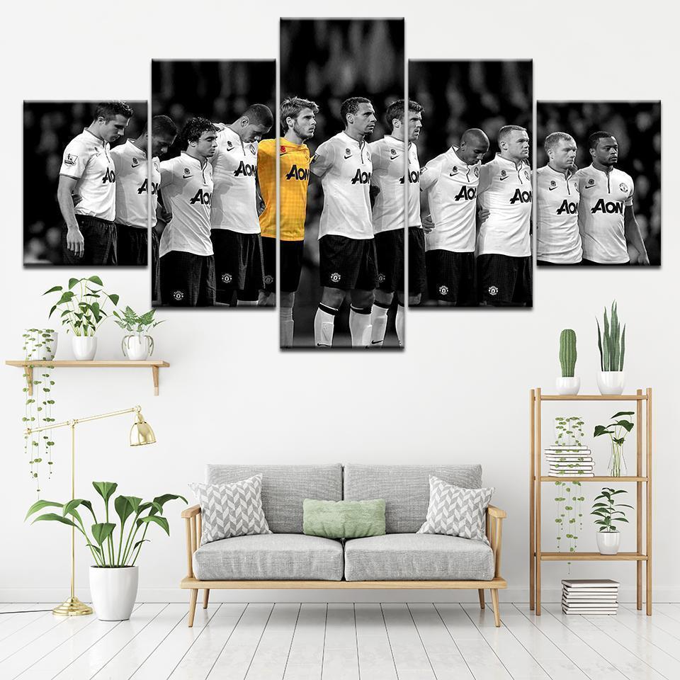 Manchester United Legendary Team Soccer Canvas Wall Art
