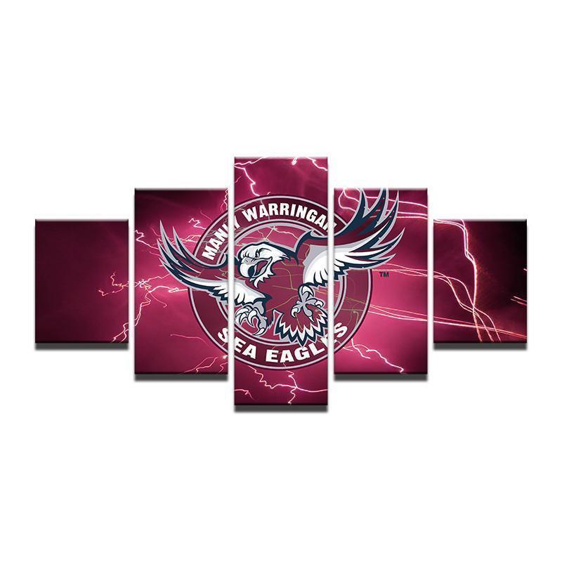 Manly Sea Eagles NRL Football Canvas Wall Art
