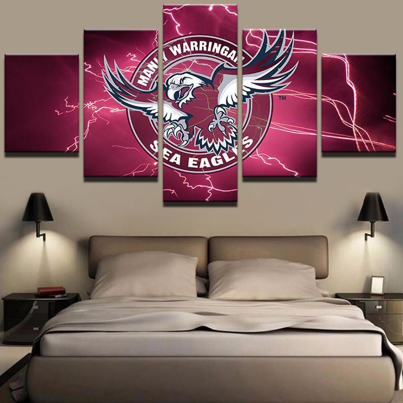 Manly Sea Eagles NRL Football Canvas Wall Art