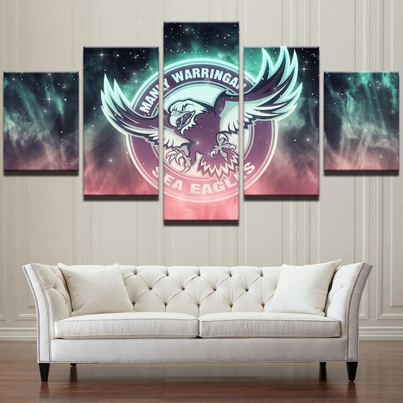 Manly Sea Eagles NRL Football Canvas Wall Art