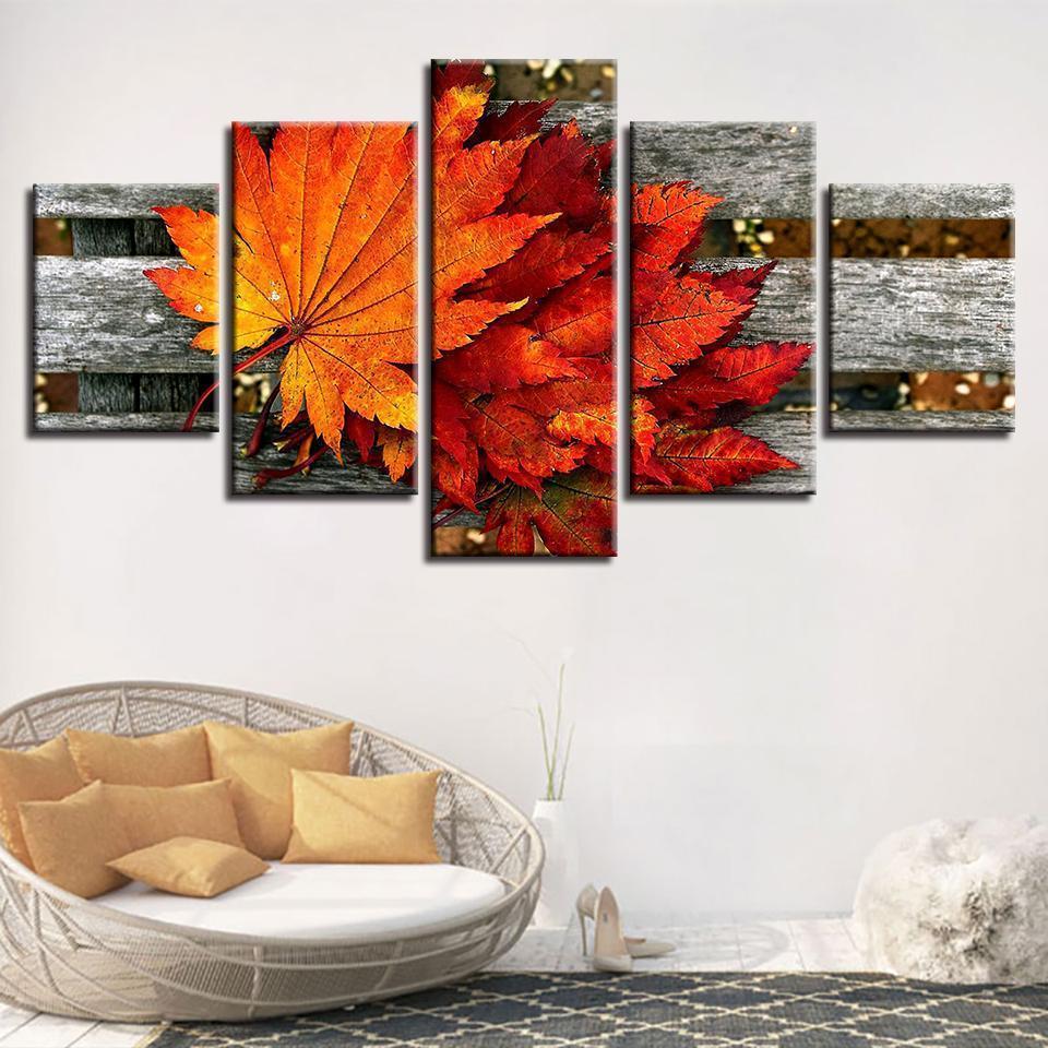 Maple Leaf Nature Canvas Wall Art