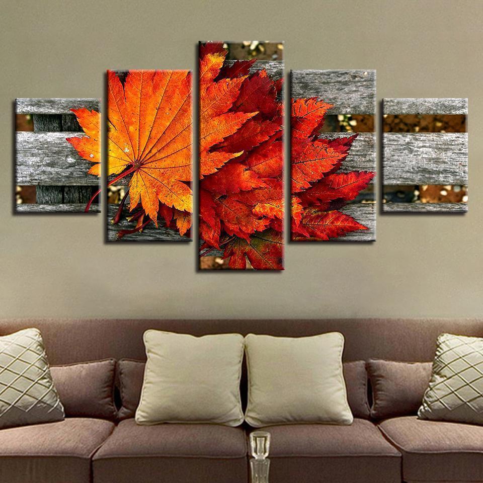 Maple Leaf Nature Canvas Wall Art