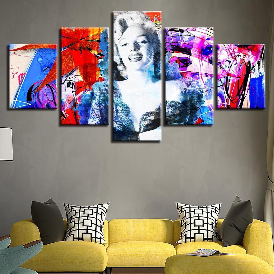 Marilyn Monroe Actress Abtract Celebrity Canvas Wall Art