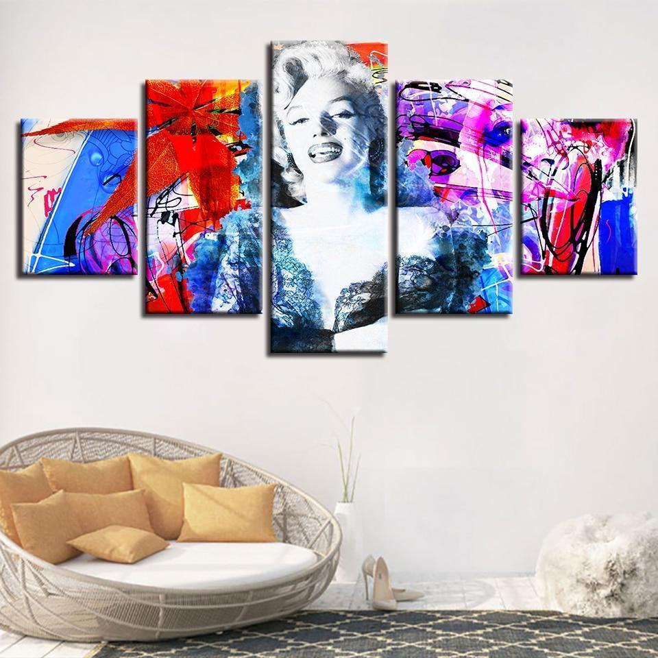 Marilyn Monroe Actress Abtract Celebrity Canvas Wall Art