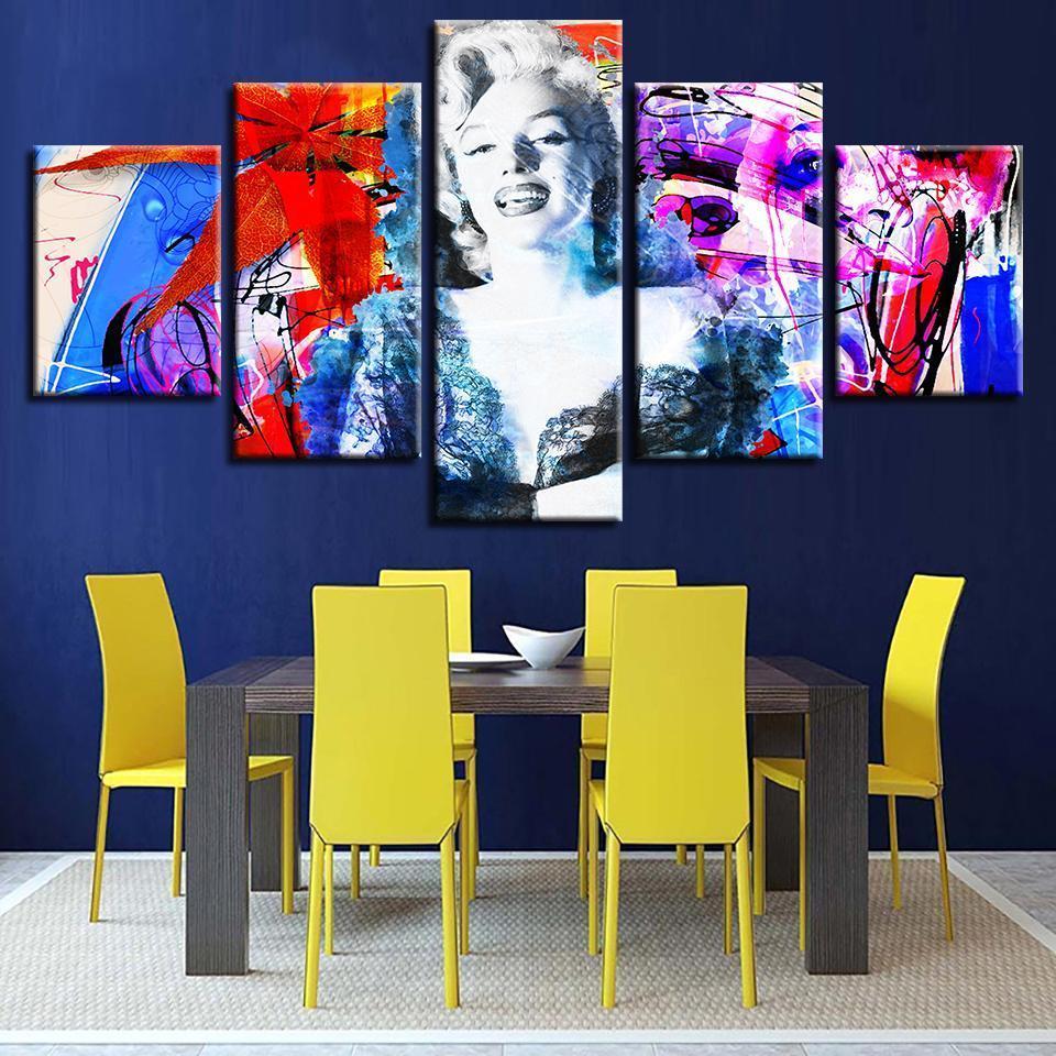 Marilyn Monroe Actress Abtract Celebrity Canvas Wall Art