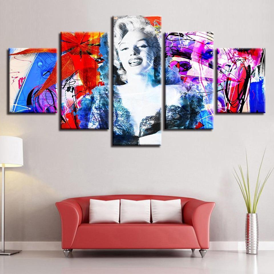Marilyn Monroe Actress Abtract Celebrity Canvas Wall Art