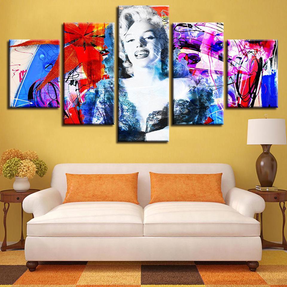 Marilyn Monroe Actress Abtract Celebrity Canvas Wall Art
