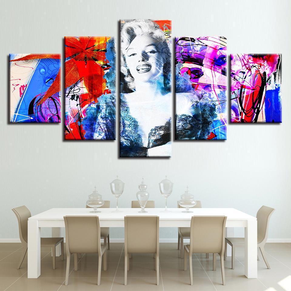 Marilyn Monroe Actress Abtract Celebrity Canvas Wall Art