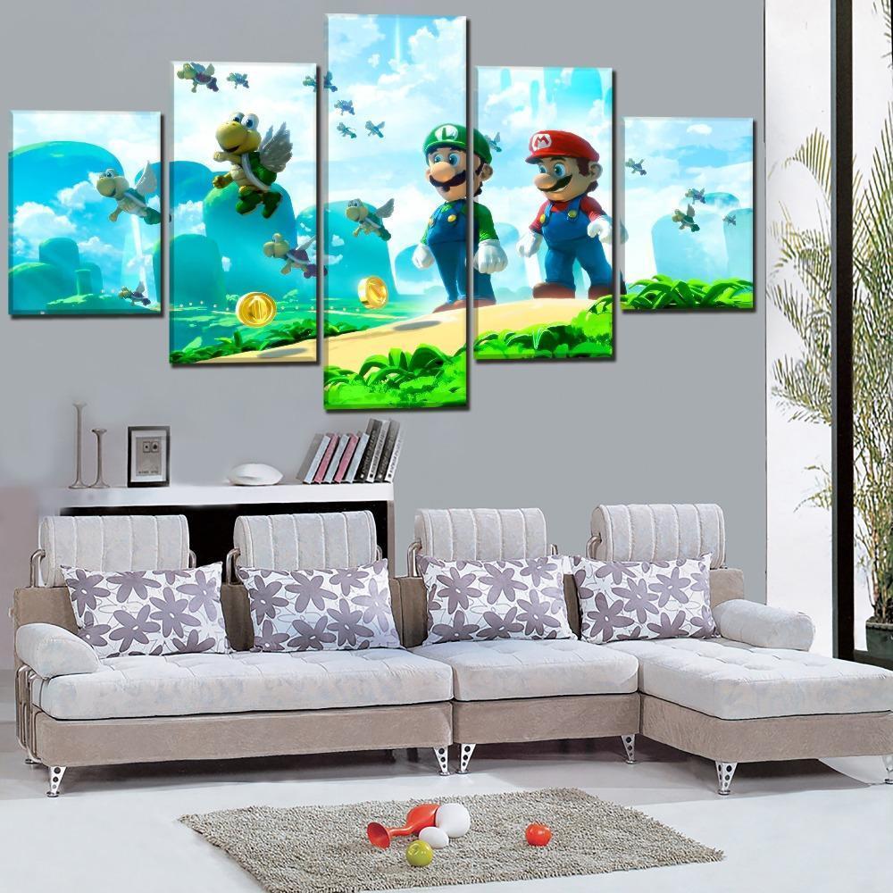 Mario Poster 1 Game Canvas Wall Art
