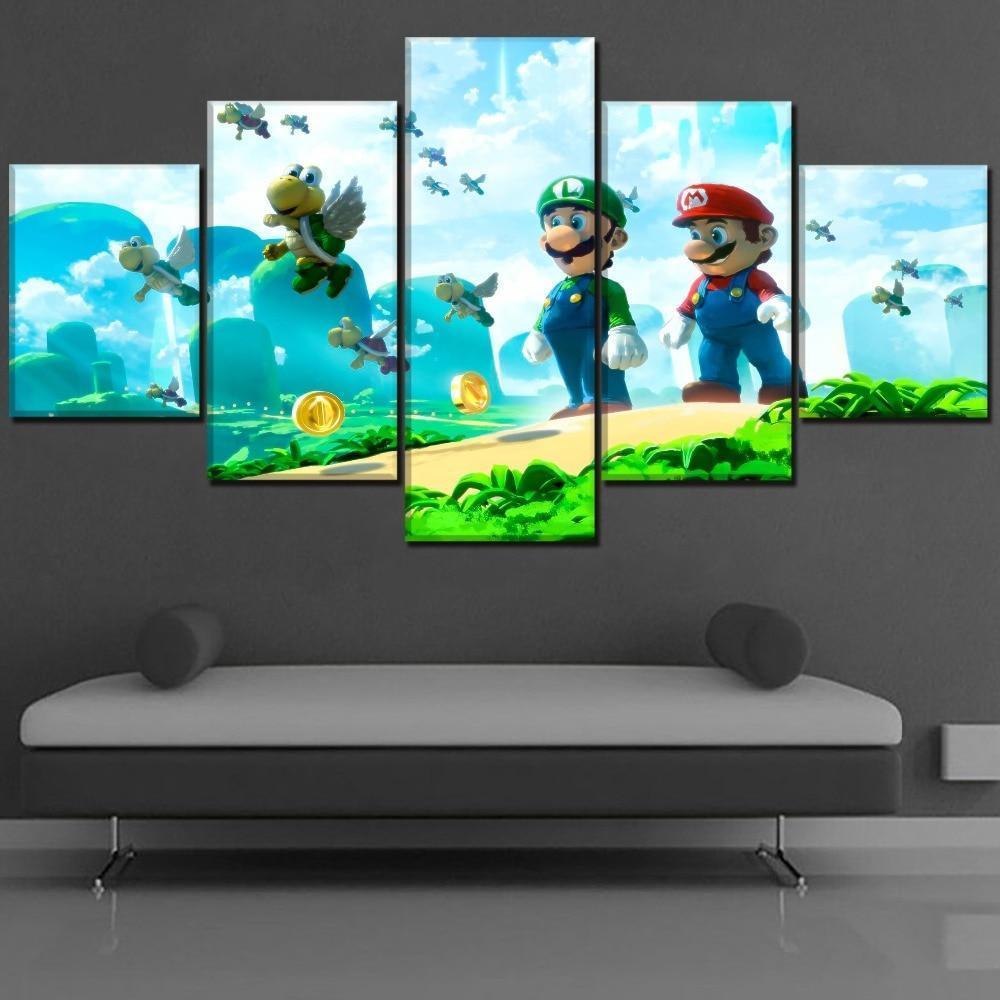 Mario Poster 1 Game Canvas Wall Art