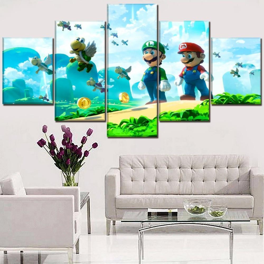 Mario Poster 1 Game Canvas Wall Art