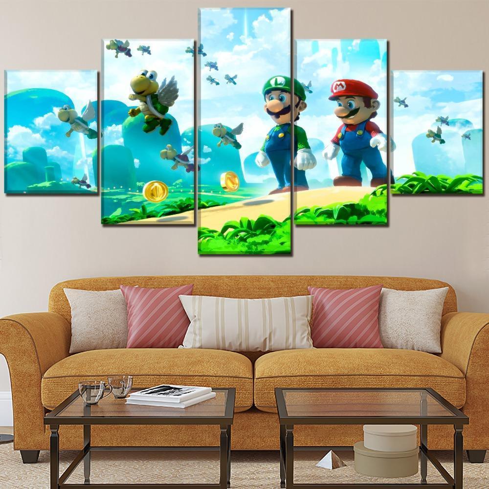 Mario Poster 1 Game Canvas Wall Art
