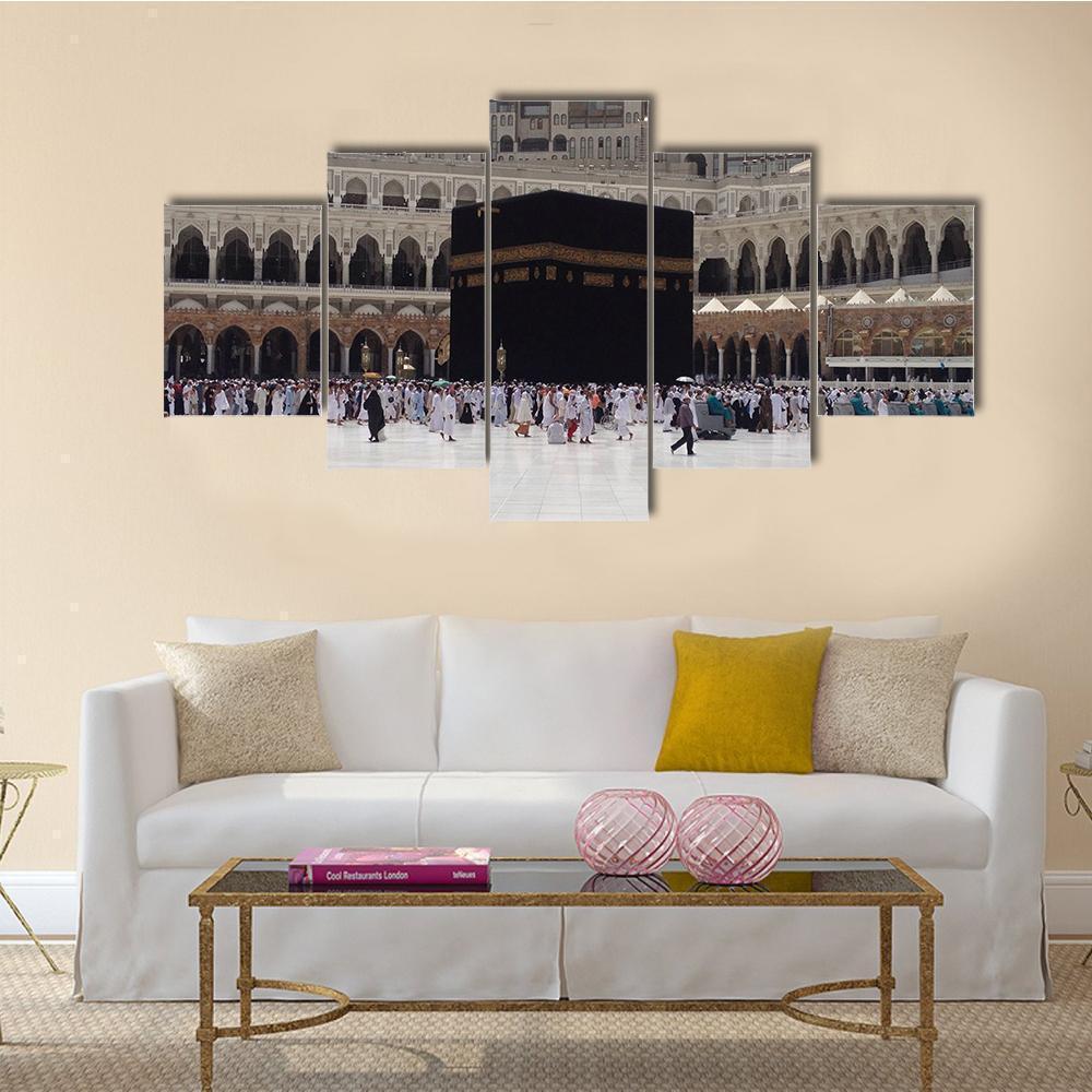 Masjid Ul Haram In Mecca Nature Canvas Wall Art