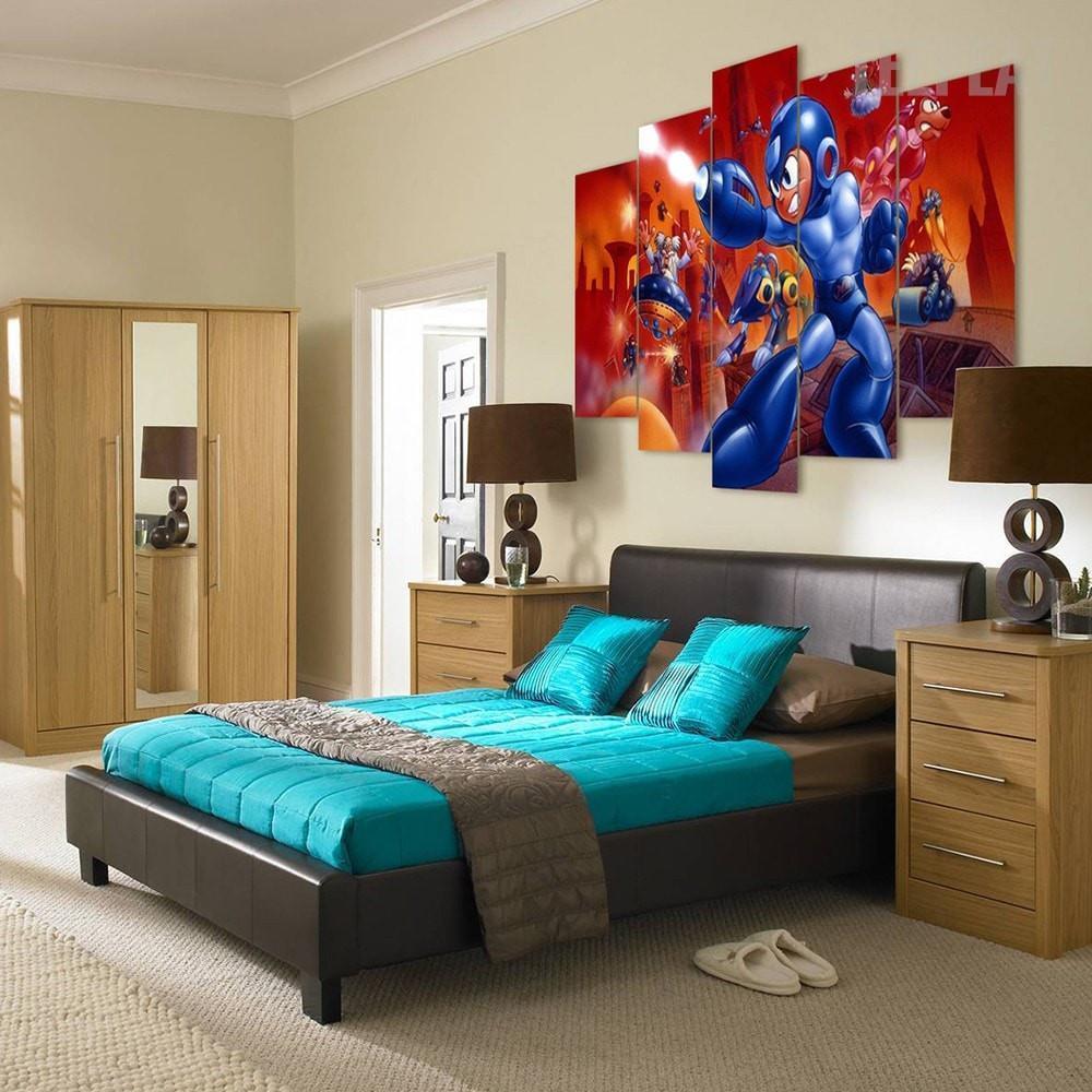 Megaman Classic Edition Cartoon Canvas Wall Art
