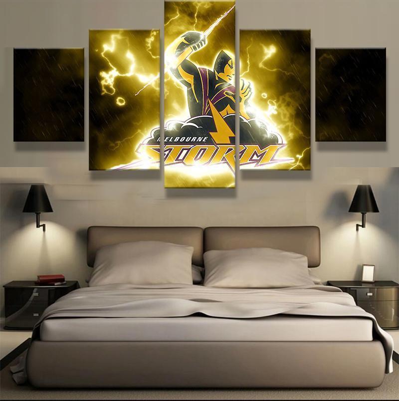 Melbourne Storm Classic NRL Football Canvas Wall Art
