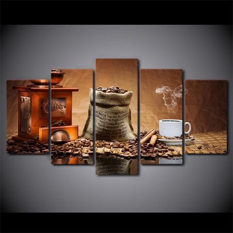 Mellow Coffee Beans Nature Canvas Wall Art