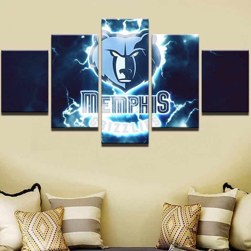 Memphis Grizzlies NBA Basketball Canvas Wall Art