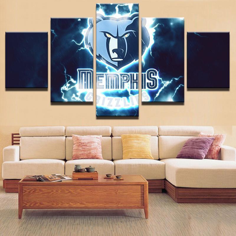 Memphis Grizzlies NBA Basketball Canvas Wall Art